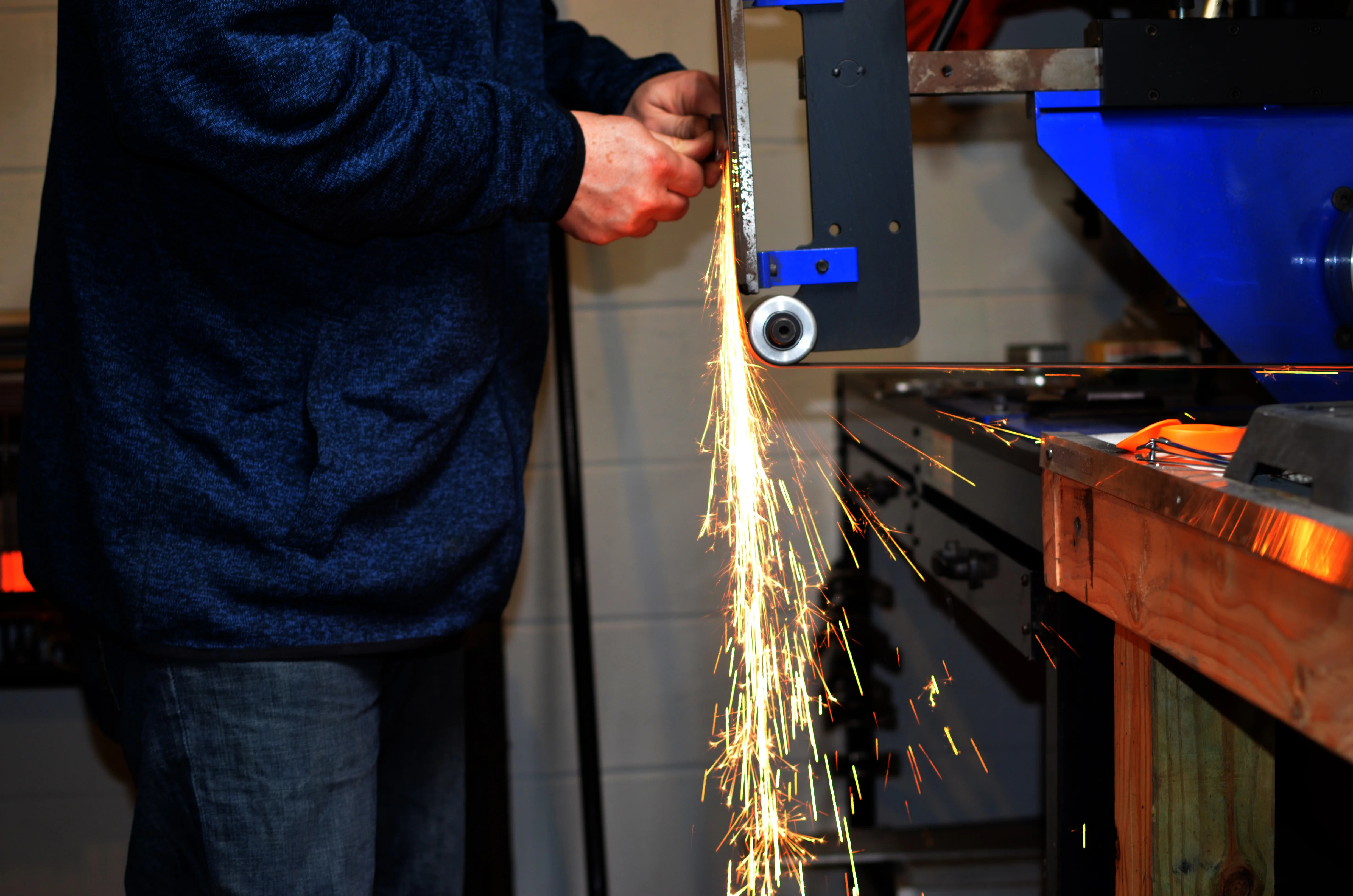 Custom forged knife by J. Bartlett